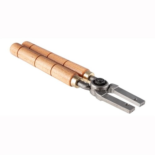 Las MOULD HANDLES de LYMAN ofrecen un agarre seguro y cómodo en moldes de una y dos cavidades, con mangos de madera que aíslan del calor.