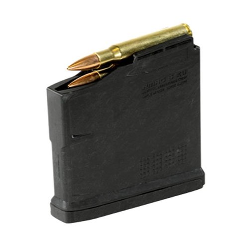 El PMAG 5 AC L Magnum es un cargador duradero y ligero, compatible con AICS, ideal para .300 Win Mag y otros cartuchos Magnum, ¡perfecto para tu rifle!