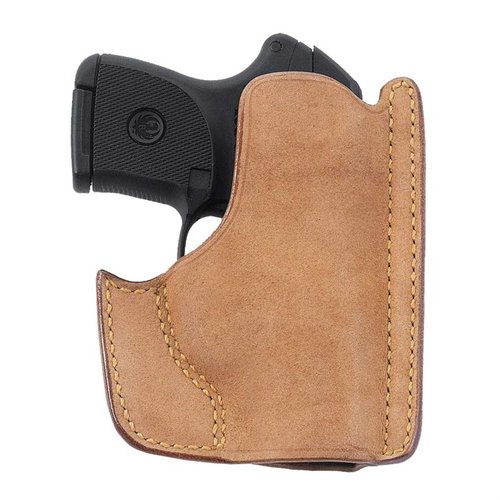 Descubre el Front Pocket Holster de Galco, hecho de premium horsehide, ideal para llevar tu Beretta Tomcat con comodidad y discreción en el bolsillo.