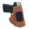 El Stow-N-Go permite un desenfunde rápido y un retorno suave al ser holster, hecho de premium Center Cut Steerhide y compatible con cinturones de hasta 1 3/4".