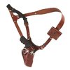El Great Alaskan es un holster de premium steerhide, ideal para llevar tu revólver en posición crossdraw, perfecto para cazar, pescar o acampar en áreas con osos.