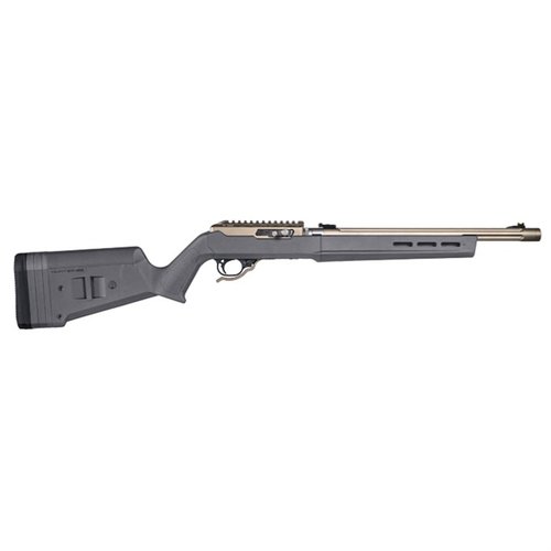 La culata Magpul Hunter X-22 Takedown para Ruger 10/22 ofrece ajuste ergonómico, múltiples opciones de montaje y construcción de polímero resistente.