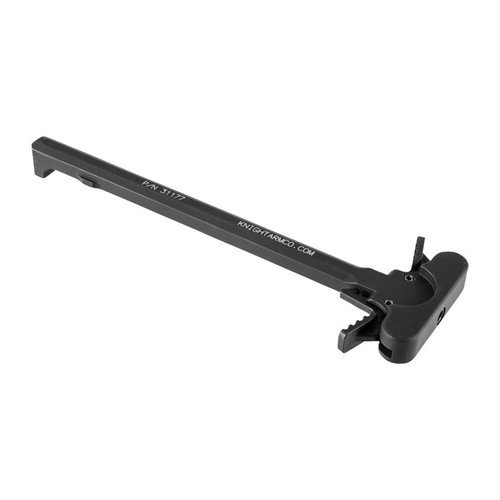 El KAC 5.56mm Ambidextrous Charging Handle ofrece un diseño ergonómico, fácil acceso desde ambos lados y construcción de aluminio, sin riesgo de bloqueo.