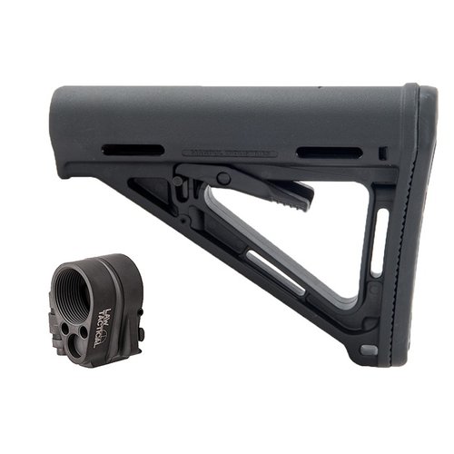 El adaptador de culata plegable Gen 3-M y la culata MOE® de Magpul® ofrecen comodidad, perfil compacto y mayor estabilidad al disparar.