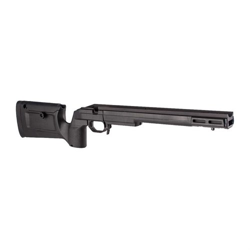 Mejora tu Remington 700 con el chasis Bravo: aluminio resistente, ajuste de mejilla y longitud de tiro, compatible con M-LOK y revistas AICS.
