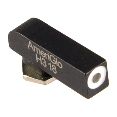 La mira delantera AmeriGlo Tritium para Glock es compacta, resistente y brilla en la oscuridad, ideal para apuntar rápido y preciso en situaciones de estrés.