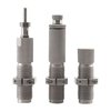 El set de 4 dies Hornady Series V incluye un die de tamaño completo, expander, seater y crimp, garantizando precisión y facilidad de uso en cada recarga.
