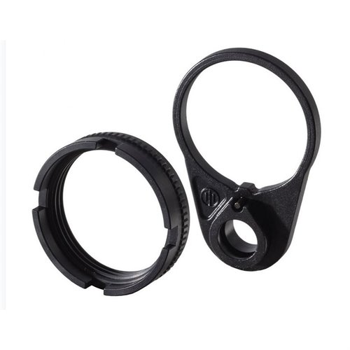 El set Ratchet Lock Castle Nut End Plate de Primary Weapons es fácil de instalar, compatible con buffer tubes y ofrece un montaje QD, ideal para mejorar tu rifle.