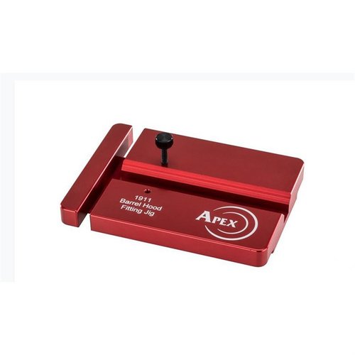 El 1911 Barrel Fitting Jig de Apex facilita el ajuste de cañones 1911 con precisión, es resistente y acepta todos los cañones, incluso los bull barrels.