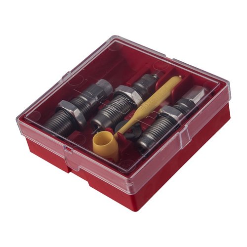 El set de 3 dies de carburo para 7.62 Russian Nagant incluye todo lo necesario para recargar: die de tamaño, die de asiento y die de expansión, ¡sin necesidad de lubricante!