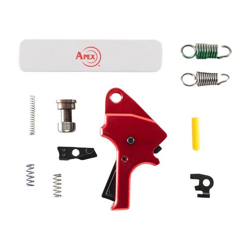 Mejora tu M&P M2.0 con el kit de gatillo APEX: reduce el pre-travel y over travel, ofrece un pull de 4 a 6 lbs y mantiene la seguridad de fábrica.
