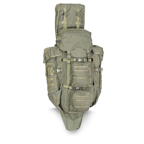 El Eberlestock G4 Operator Pack es la mochila ideal para francotiradores, con 4,100 pulgadas cúbicas, scabbard para rifle y un marco Intex II para estabilidad.