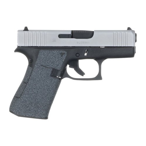 Mejora tu agarre con el Grip Tape TALON para Glock 43X/48, con cobertura completa, cortes de alivio y diseño 'GLOCK' y 'T' para un estilo único.