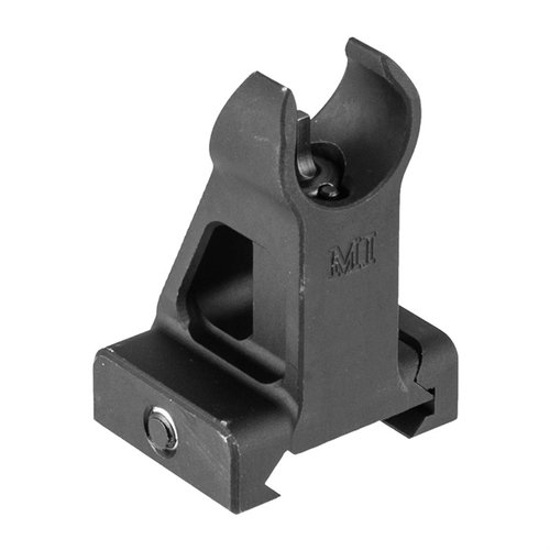El AR-15 COMBAT FIXED FRONT SIGHT de MIDWEST INDUSTRIES ofrece una altura de mira Mil-Spec, un diseño tipo HK y ajustes de 1.5 MOA, todo en un cuerpo de aluminio duradero.