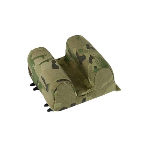 El PACK-MOUNTABLE SHOOTING REST de Eberlestock es ligero, se monta en tu mochila y ofrece una base estable para disparar en cualquier lugar.