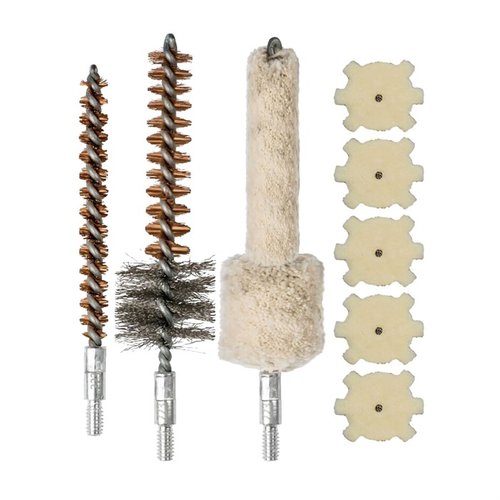 Mantén tu AR15 impecable con el AR-15 Brush Combo de Real Avid, que incluye cepillos y mopas para limpiar el chamber y el bore, eliminando el carbono.