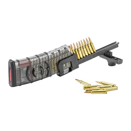 Carga tus cargadores de forma rápida y fácil con el C.A.M. Universal Magazine Loader, compatible con múltiples calibres y modelos de rifles.