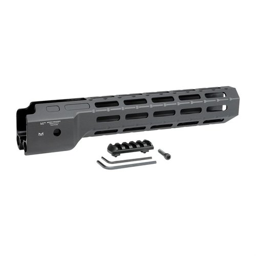Mejora tu Ruger PC9 con el Combat Rail M-LOK de Midwest Industries: ligero, versátil y con múltiples ranuras para accesorios y tres sockets QD.