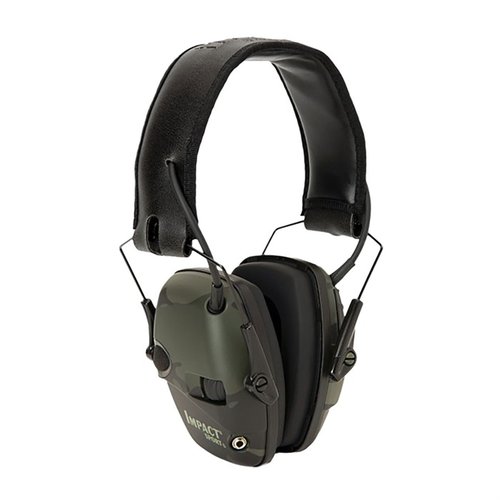 Los IMPACT SPORT ELECTRONIC EARMUFFS de Howard Leight protegen tu audición, amplifican conversaciones y comandos, y bloquean ruidos peligrosos como disparos.