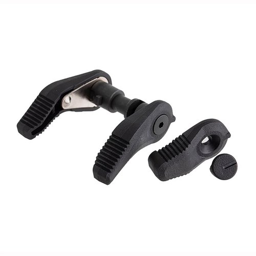 El Magpul ESK ofrece palancas de selector modulares y ambidiestras, con acceso fácil para activar la seguridad, fabricado en polímero resistente y acero.