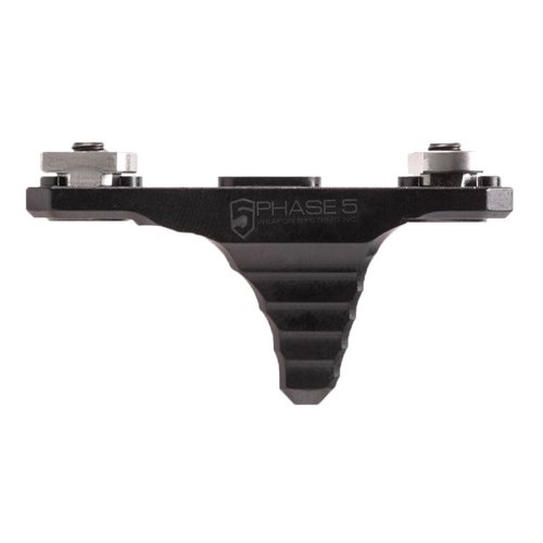 El Mini Hand Stop de Phase 5 es ligero, fácil de montar en rieles M-LOK y te ayuda a indexar tu mano de apoyo para un mejor agarre al disparar.