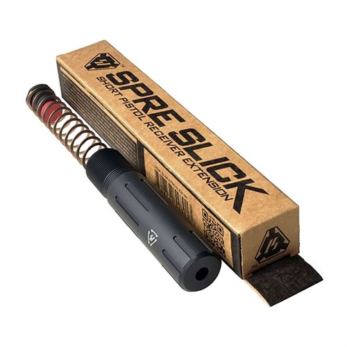 El tubo de buffer Strike Industries para pistolas es compacto, resistente y permite un ciclo fiable, además de incluir un socket QD para mayor funcionalidad.