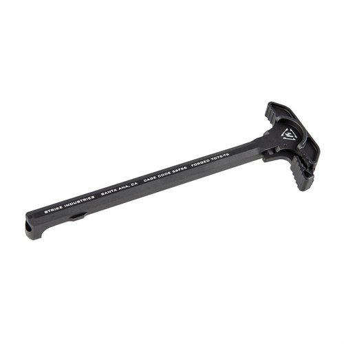 El ARCH-EL Charging Handle de Strike Industries es duradero, con un diseño ergonómico y un latch de aluminio que protege tu receptor y facilita la carga.