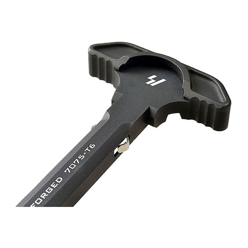 El Strike Latchless Charging Handle ofrece construcción de aluminio 7075, ventilación de gases eficiente y un diseño cómodo y duradero para tu AR15.
