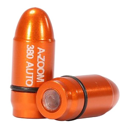 Los AMMO SNAP CAP DUMMY ROUNDS de A-ZOOM son perfectos para practicar carga, descarga y disparos en seco, mejorando tus habilidades de tiro y manejo de armas.