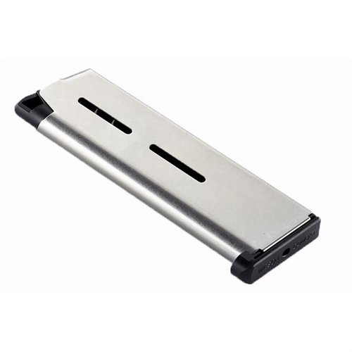 Los cargadores Wilson Combat para .45 ACP son los más fiables y duraderos, con paredes de tubo de .027", resorte de alta resistencia y base pad removible.