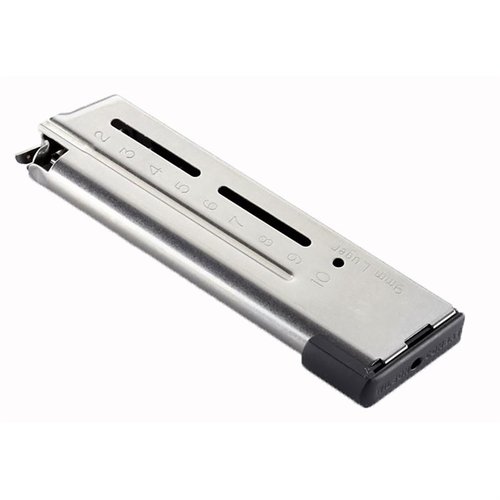 Los cargadores 1911 Elite Tactical de Wilson Combat ofrecen fiabilidad superior, carga fácil, y diseño robusto para un rendimiento óptimo en tu 9mm.