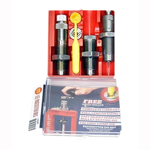 El set de 3 dies PACESETTER para 300 PRC incluye Full Length Sizing Die, Bullet Seating Die, Factory Crimp Die y más, compatible con prensas 7/8