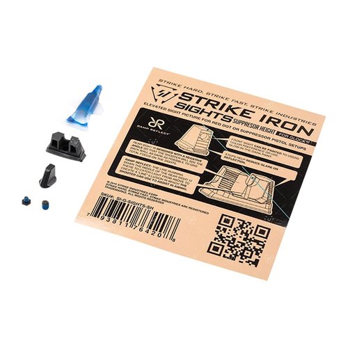 Los miras Strike Iron para Glock son ideales para co-witness con ópticas, ofrecen precisión, reducción de deslumbramiento y están fabricadas en acero inoxidable.