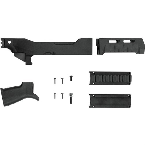 El SB22 Takedown Kit es un chasis modular ligero para Ruger 10/22, que acepta empuñaduras AR-15 y ofrece un diseño práctico para el transporte.