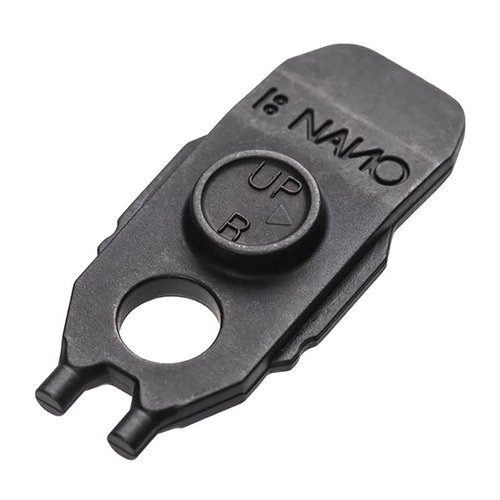 El MULTITASKER NANO es una herramienta versátil con ajustador para Aimpoint Micro T1/T2, destornillador, agujero para lanyard y acabado Melonite®.
