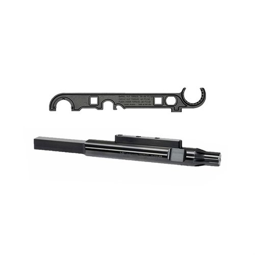 Descubre la llave de armero AR de Midwest Industries, ideal para instalar y quitar tuercas de cañón sin dañar tu receptor, ¡perfecta para cualquier proyecto AR!