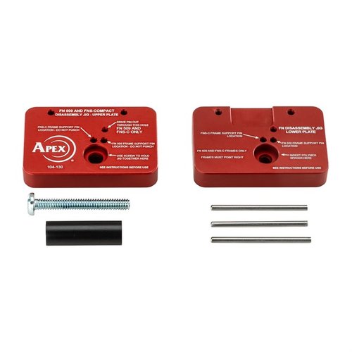 El FN 509 Disassembly Fixture facilita el desmontaje del FN 509 y FNS-C, asegurando una sujeción adecuada y evitando daños en tu pistola.