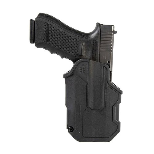 Con su retención activada por el pulgar, el T-SERIES L2C de BLACKHAWK ofrece seguridad total y rápido acceso a tu Glock 20/38 en cualquier situación.