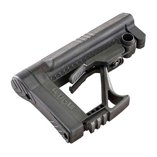 El MBA-5 Buttstock es ligero, ajustable y cómodo, con riel Picatinny y el Chubby Grip® que mejora tu agarre y precisión en cada disparo.
