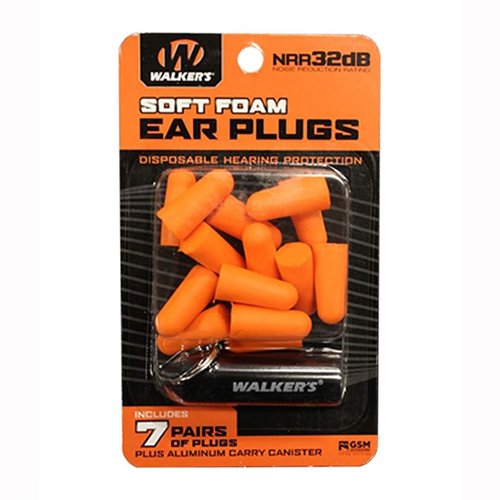 Los tapones de foam Walkers te ofrecen protección auditiva efectiva, con un diseño de cuello que evita pérdidas y una reducción de ruido de 25 decibelios.