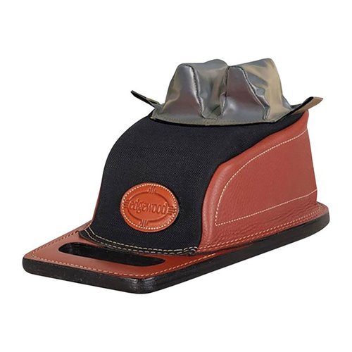 La bolsa Original de Edgewood, ideal para benchrest, pesa entre 10 y 14 lbs, con base multi-capa que minimiza el movimiento y lados de cuero reforzado.