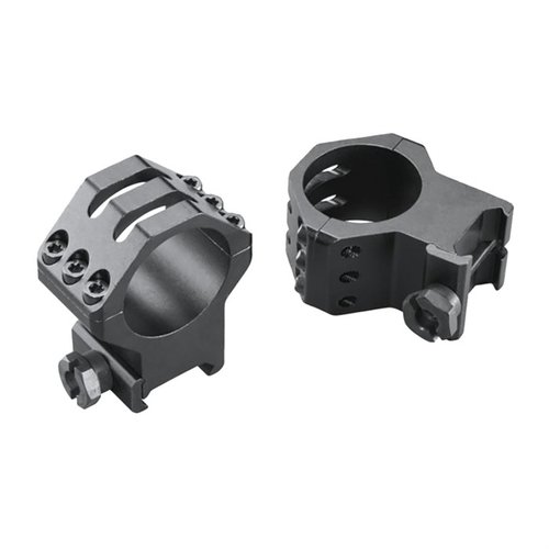 Los SIX-HOLE SKELTON RINGS de WEAVER ofrecen una sujeción robusta y ligera para tu óptica, garantizando estabilidad y precisión en cada disparo.