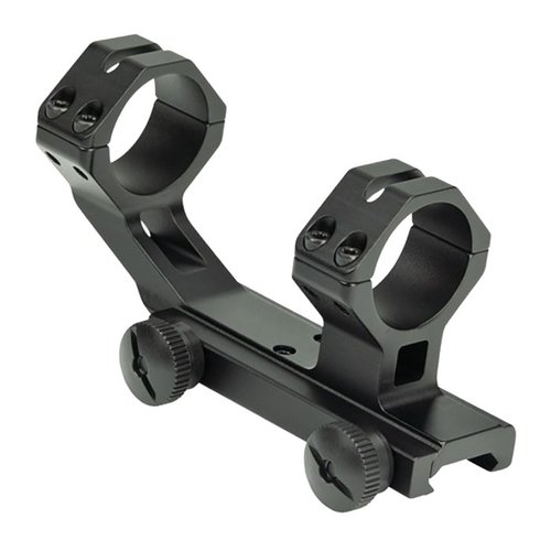 El soporte THUMB-NUT SPR de WEAVER es ideal para rifles AR, con un diseño elegante que optimiza la altura y el ángulo, mejorando la precisión y el retorno a cero.