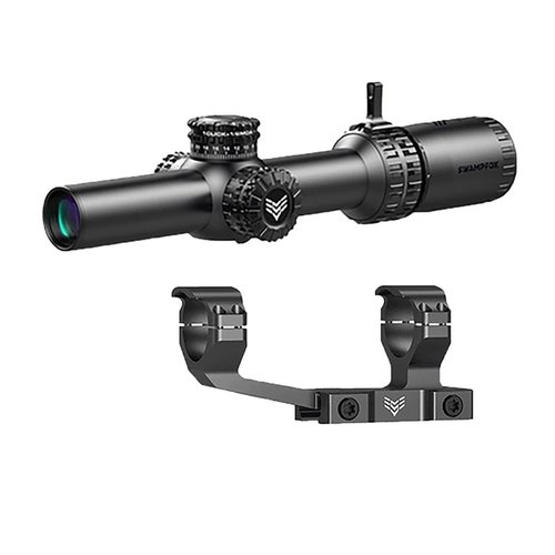 El Swampfox Arrowhead 1-10X24 SFP es ideal para defensa y uso policial, con torretas bloqueables, diseño óptico avanzado y retículas iluminadas.