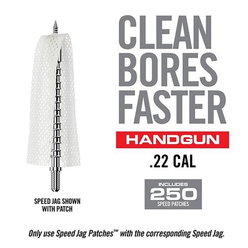 Los parches Bore-Max Speed Jag ofrecen una limpieza más rápida y efectiva, absorbiendo mejor la suciedad y el solvente sin deshilacharse.