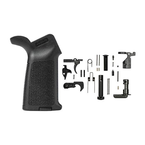 El Kit de Partes Inferiores EPC de Aero Precision incluye todo lo necesario para ensamblar tu receptor, con piezas compatibles y un agarre Magpul MOE®.