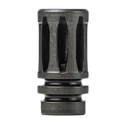 El 9MM A2 Birdcage Flash Hider es un dispositivo de boca funcional y económico para tu cañón de 9mm 1/2 x28 TPI, ideal para reducir el destello.