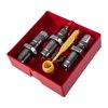 El set de 3 dies PACESETTER incluye Full Length Sizing Die, Bullet Seating Die y Factory Crimp Die, perfecto para tus recargas en 22/250 Ackley Improved.