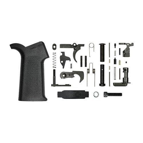 El kit de piezas inferiores AR-15 de Aero Precision incluye un agarre Magpul MOE SL® y todo lo necesario para ensamblar tu receptor, ¡perfecto para tus necesidades!
