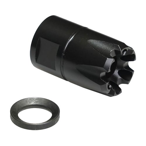 El compensador lineal CMMG ZEROED 9mm redirige el retroceso hacia adelante y reduce el alza, mejorando tu experiencia de tiro con su diseño compacto y acabado de acero inoxidable.